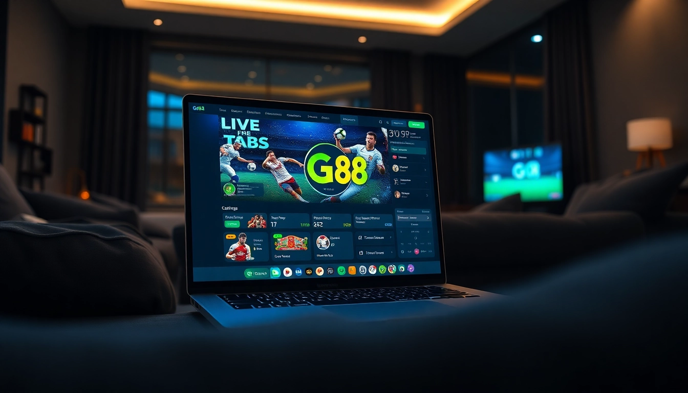 Explore GO 88's dynamic online sports betting experience on a modern laptop.