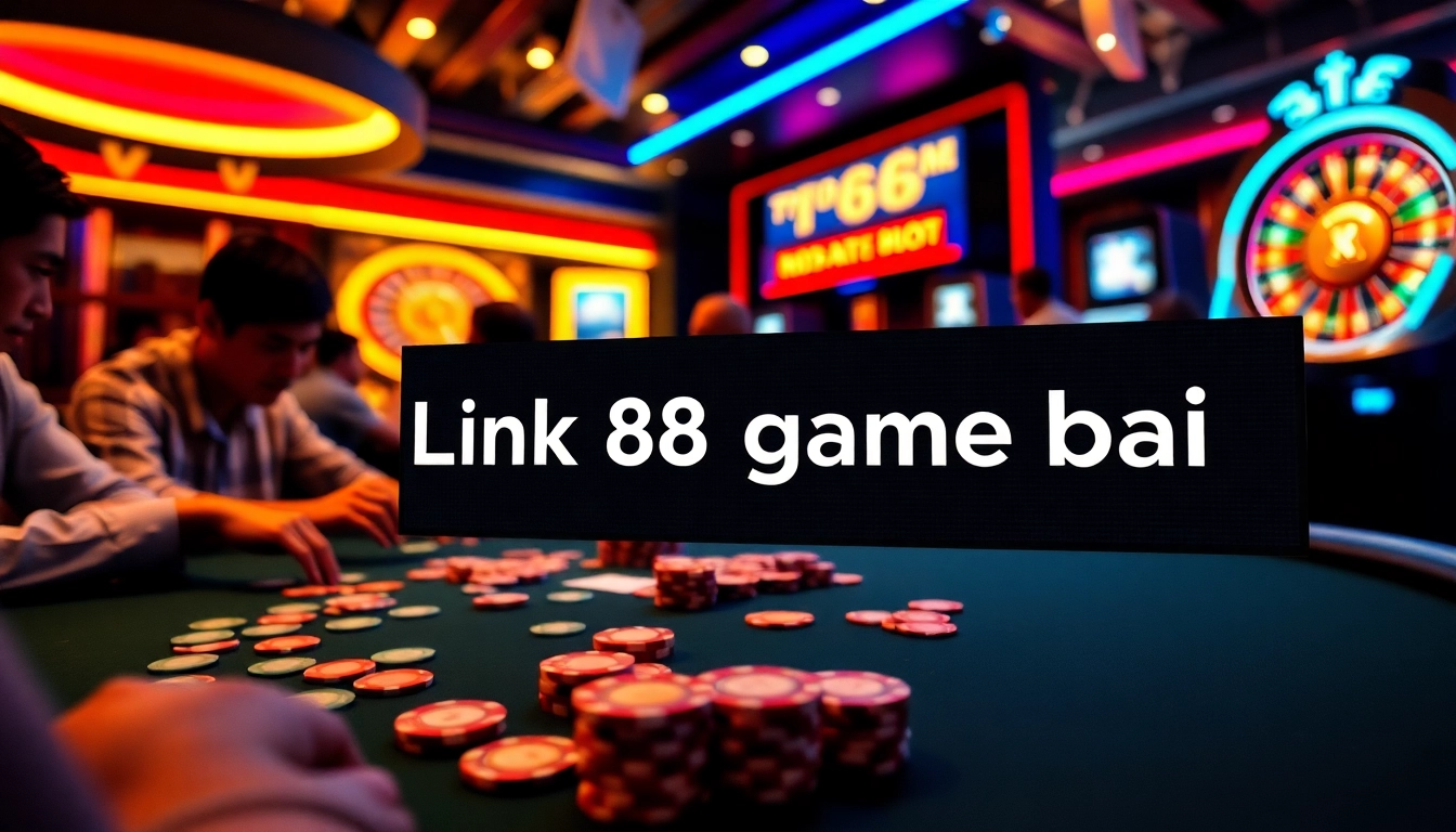 Link 68 game bài brings excitement as players engage in a thrilling poker game at a vibrant casino table.